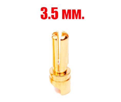 Разъемы коннекторы-бананы Amass Banana Plug Gold Connector Bullet 3.5mm ...