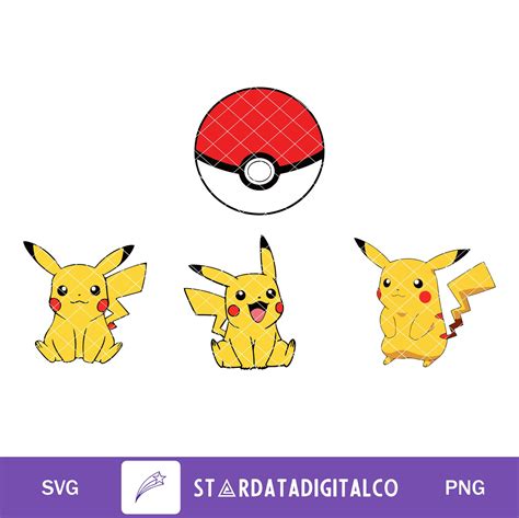 Pikachu Svg Pokemon Pokemon Svg Bundle Svg Pokeball Dxf Pikachu