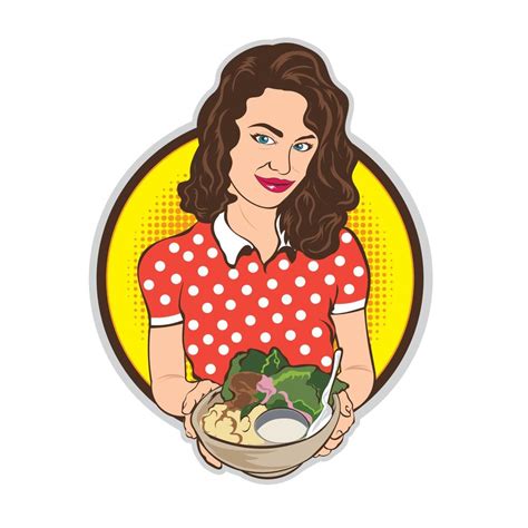 Women With Vegan Food Vector Illustration Perfect For Food Court And