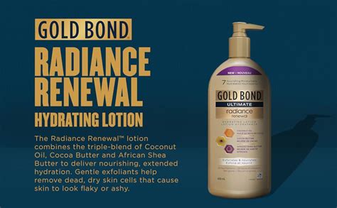 Gold Bond Radiance Renewal Hydrating Body Lotion 400ml Pump Bottle Hydrating Moisturizing And