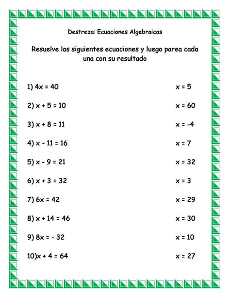 Actividad Online De Ecuaciones De Primer Grado Para Secundaria Puedes