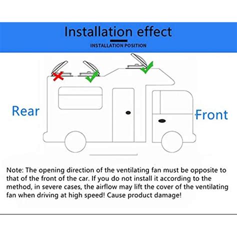 CICOLO Wohnmobil Dachlüfter 12V RV Dachventilator im Wohnmobil