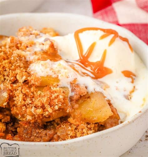 Apple Brown Betty Butter With A Side Of Bread