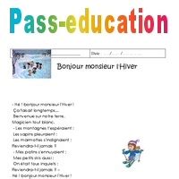 PDF Télécharger poésie bonjour monsieur l hiver Gratuit PDF PDFprof