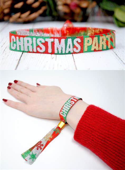 Christmas Party Wristbands Bracelets Favours Party Wristbands