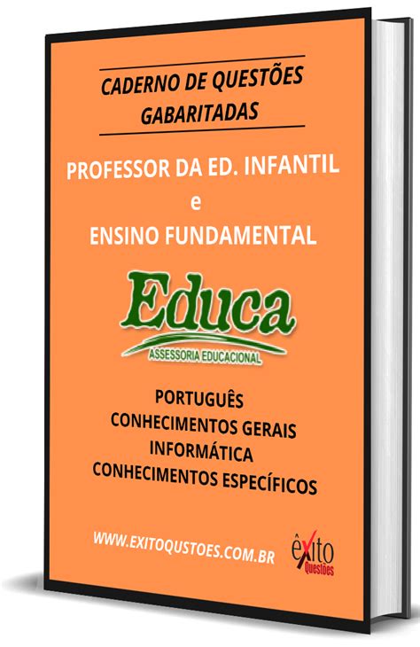 Caderno De Quest Es Gabaritadas Professor Infantil E Anos Iniciais