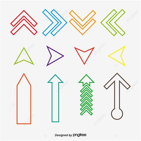 Flechas De Colores Vectoriales PNG Dibujos Diagrama Vectorial Flecha