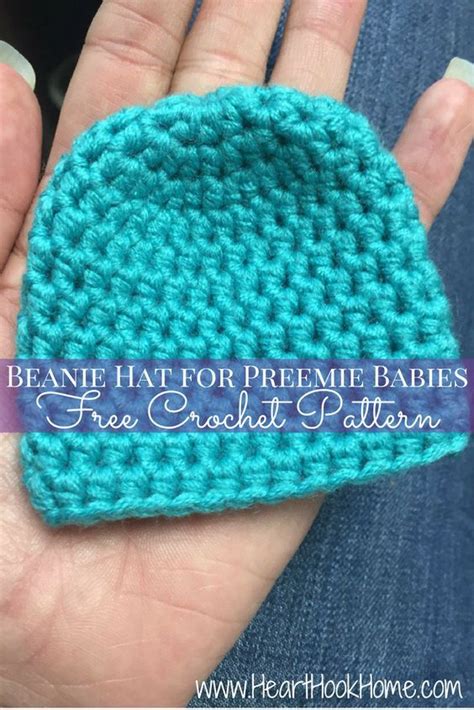 Beanie Hat For Preemie Babies Free Crochet Pattern Preemie Crochet