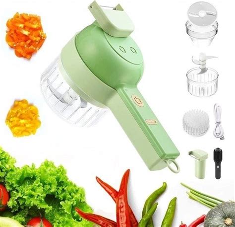 Ручний електричний різак для овочів 4 в 1 Food Chopper Catling