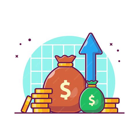 Estadística De Inversión Con Dinero Ilustración Crecimiento De Las
