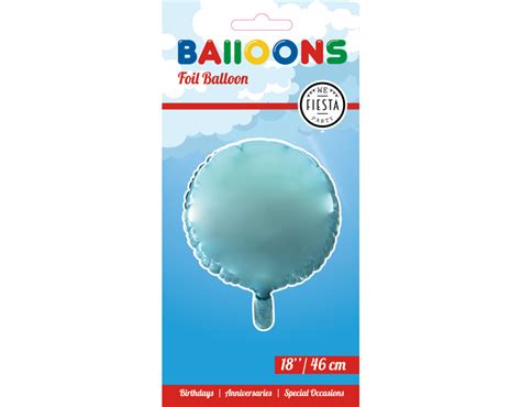 Heliumballon Rund Hellblau 46cm Leer Partywinkel