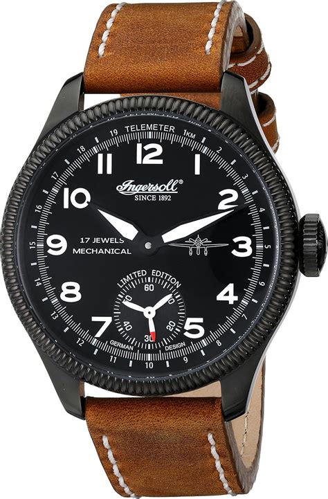 Ingersoll Men S Automatic Watch With Black Dial Analogue Display And