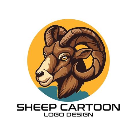 Premium Vector Sheep Cartoon Vector Logo Design