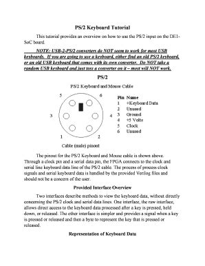 Fillable Online PS/2 Keyboard Tutorial PS/2 - Class Home Pages Fax ...