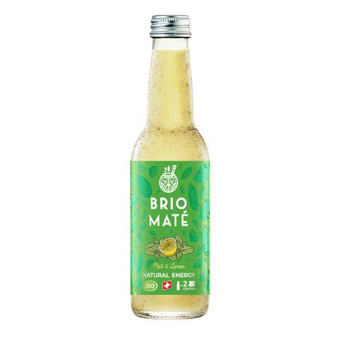 Brio Maté Menthe citron bio 330ml Siradis Switzerland