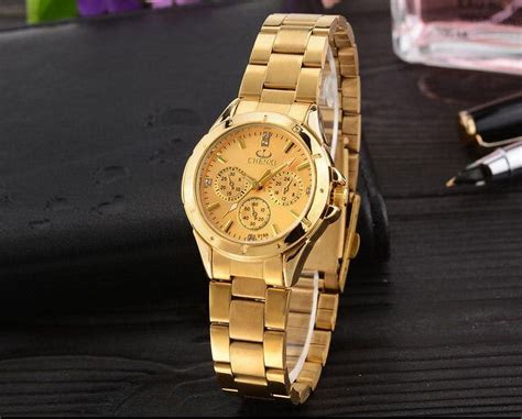 Chenxi Brand Quartz Watch Lover Top Luxury Gold Watches Men Clock Steel