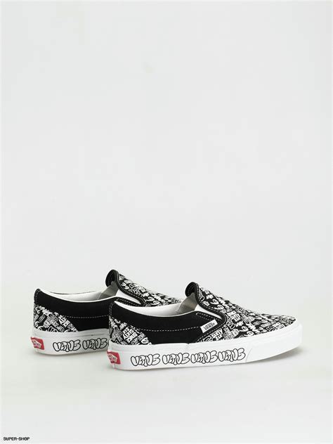 Vans Classic Slip On Shoes Graffitiblackwhite