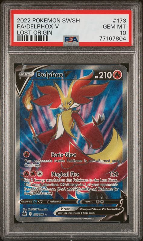 Delphox V Sword Shield Lost Origin Holo Full Art