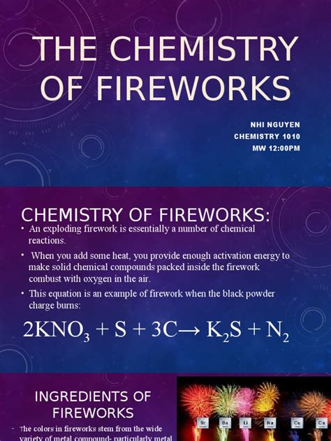 the chemistry of fireworks