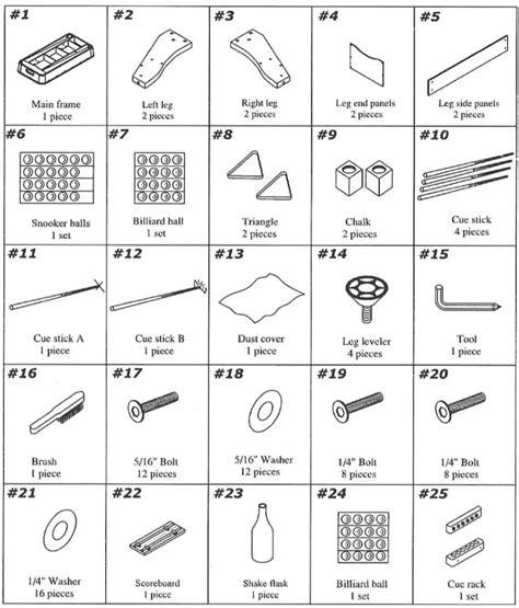 SIMBA A057590118 Pool Table 8FT Instructions