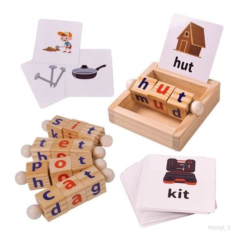 Blocs De Lecture En Bois COLAXI Jeux D Orthographe Mixte Blanc