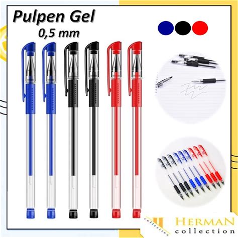 Jual Pena Gel Mm Standard Pulpen Tinta Cair Alat Tulis Sekolah