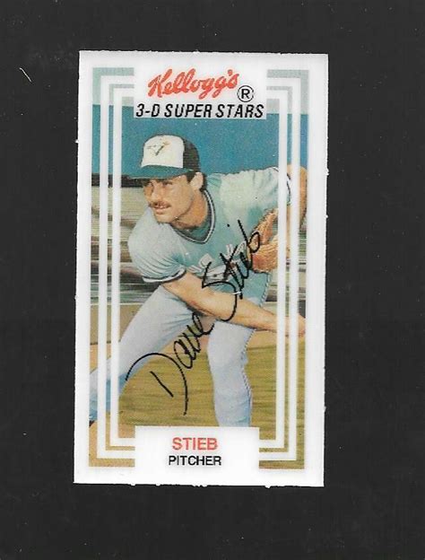 DAVE STIEB 1983 KELLOGGS 3 D SUPERSTARS CARD 36 EBay