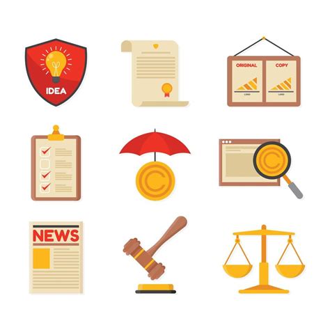 Set of Copyright Law Symbol Icons 4569033 Vector Art at Vecteezy