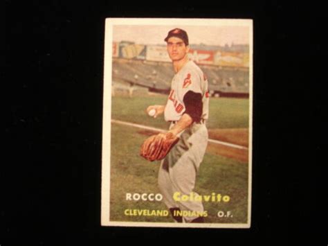 1957 Topps 212 Rocco Colavito Cleveland Indians Rookie Card VG EX EBay