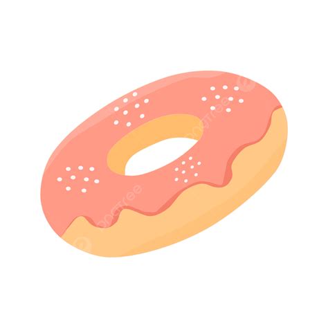 Ilustraci N De Vector De Donut Rosa De Dibujos Animados Png Rosquilla