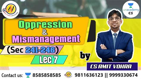 Oppression Mismanagement Lec Cs Amit Vohra Youtube