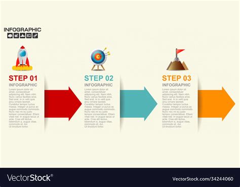 Timeline Arrow Infographics Template Options Vector Image