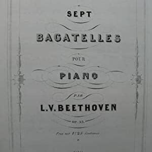 Ludwig Van Beethoven Bagatelle In E Flat Major Op No Lyrics