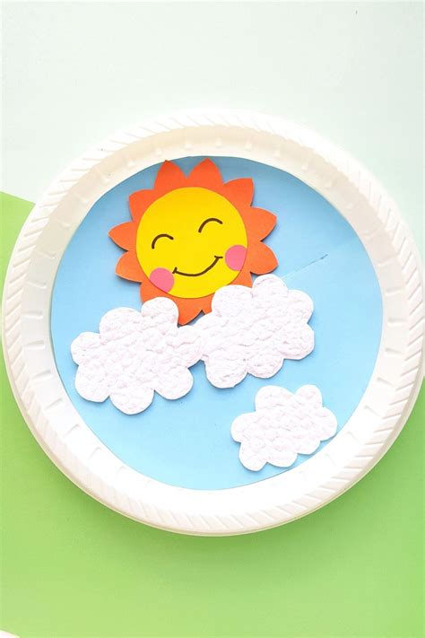 Cutest Paper Plate Sun Craft Free Printable Template