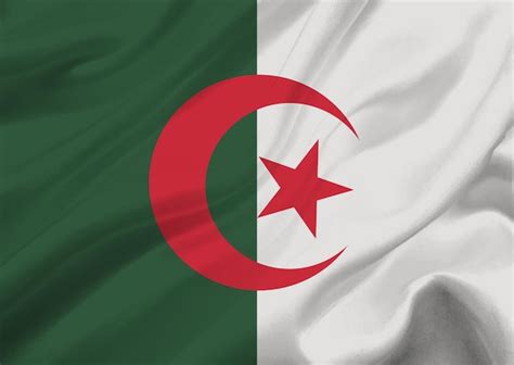 Premium Photo Algeria Flag Waving In The Wind