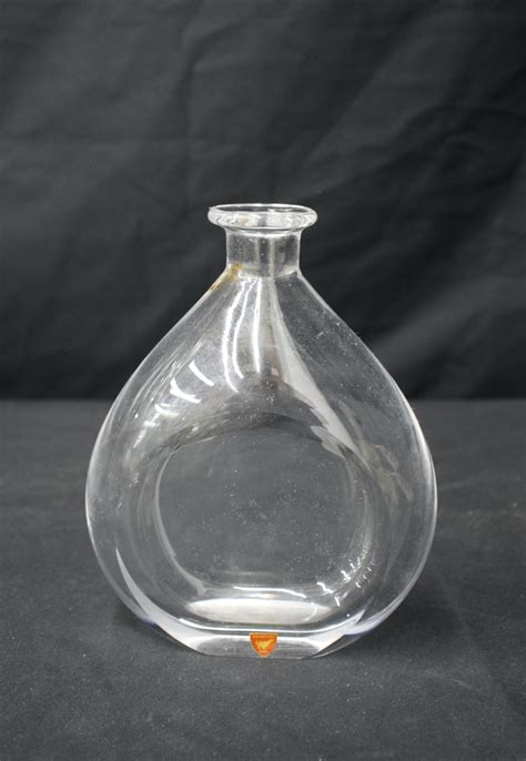 A Quality Orrefors Decanter Signed By Vicke Lindstrand Etched Marks To