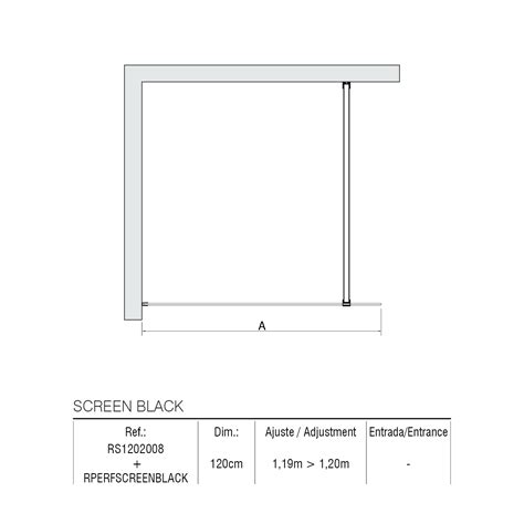 Resguardo Tipo Duche Italiano Screen Black De Cm Rubicer