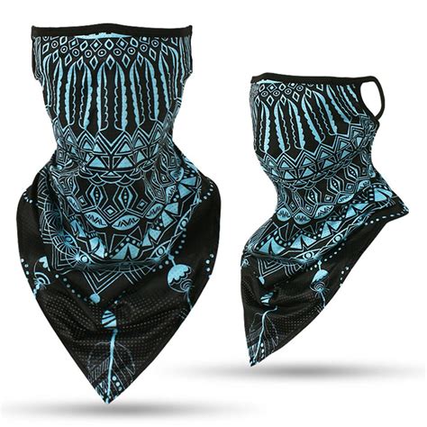 Sports Bandana Ice Silk Neck Gaiter Cover Hang Ear Triangle Face Mask Swagcover Neck Gaiter