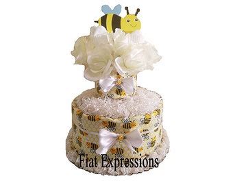 Bumble Bee Diaper Cake Bumble Bee Baby Shower Cente Rustic Bumblebee