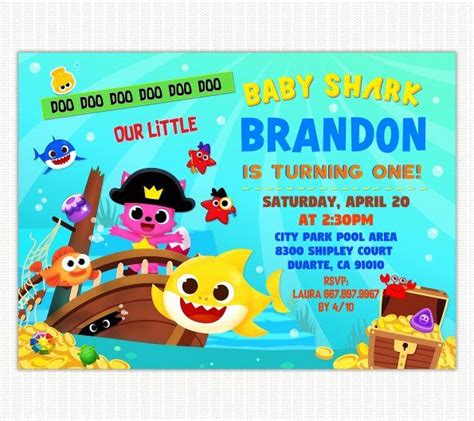 Pirate Shark Birthday Invitations Jikilop Jiki