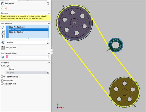 Working With Belt And Chain In Solidworks Trimech