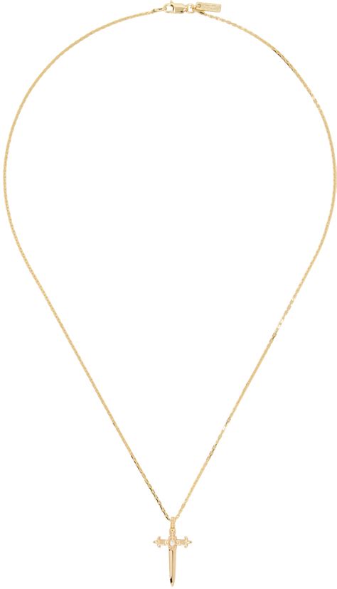 Hatton Labs Gold Dagger Pendant Necklace SSENSE