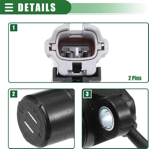 Motoforti Sensor De Velocidad De Rueda ABS Trasero Izquierdo Derecho