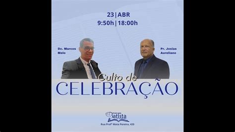 Culto Online PIB Cruz das Almas BA Domingo Manhã 23 04 2023