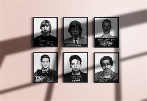 Haus And Hues Celebrity Mugshots Poster Rock Posters Vintage Kurt