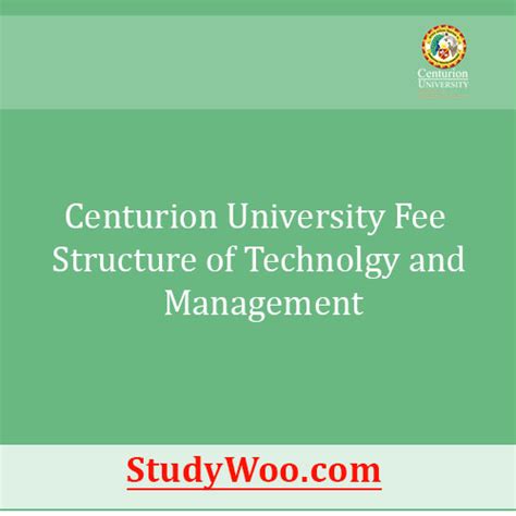 Centurion University Fees Structure and Courses 2024-25