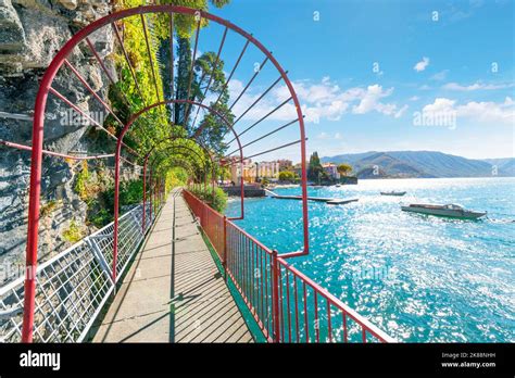 View Of The Village Of Varenna Italy On The Shores Of Lake Como From