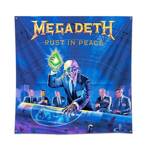 Eksent Megadeth Rust In Peace Banner Huge 4x4 Ft Fabric Poster Flag