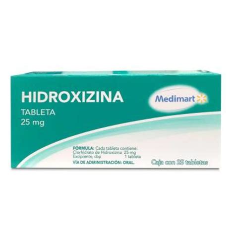 Hidroxizina Medimart 25 Mg 25 Tabletas Walmart