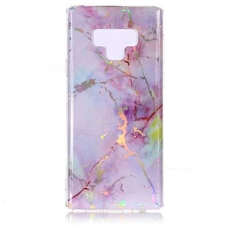 Pink Purple Marble Pattern Bright Color Laser Soft TPU Case For Samsung